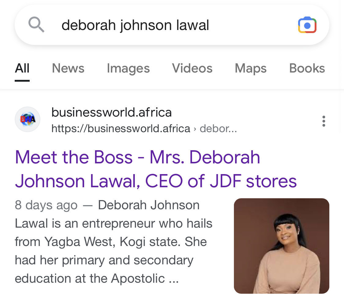 deborah johnson lawal Google Search