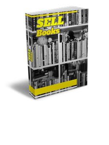 Picture of a book with the text "sell books"