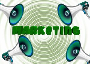 Marketing text with speakers